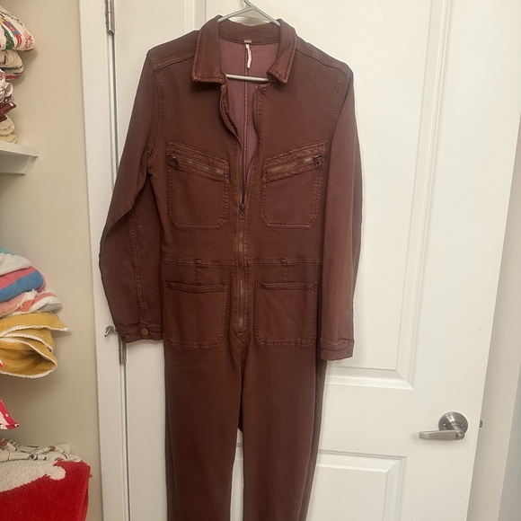 Free People Jumpsuit - Burgundy - Picture 1 of 1